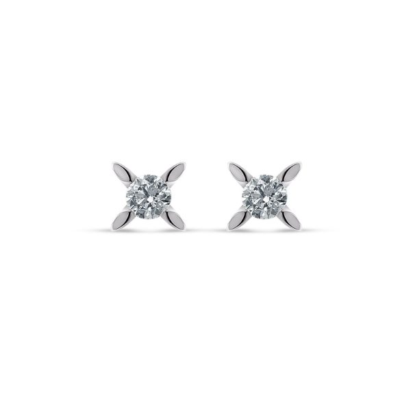 0.50 Ct E-F Color HRD Certified Diamond Solitaire Earrings