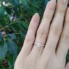 0.37 Ct E-F Color Diamond Oval Solitaire Ring - Image 2