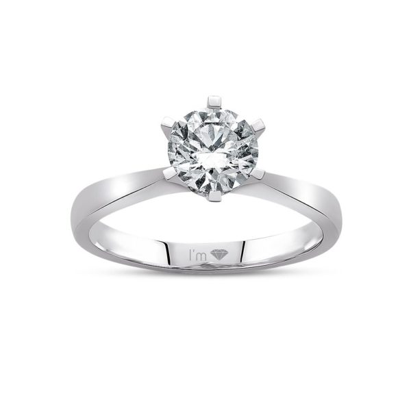 1.01 Ct F Color HRD Certified Diamond Solitaire Ring