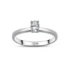 0.37 Ct E-F Color Diamond Oval Solitaire Ring