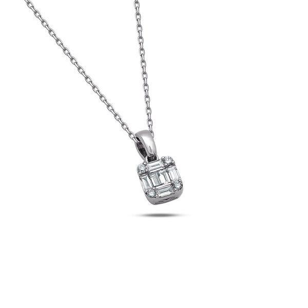0,24 Ct  Pırlanta Baget Kolye