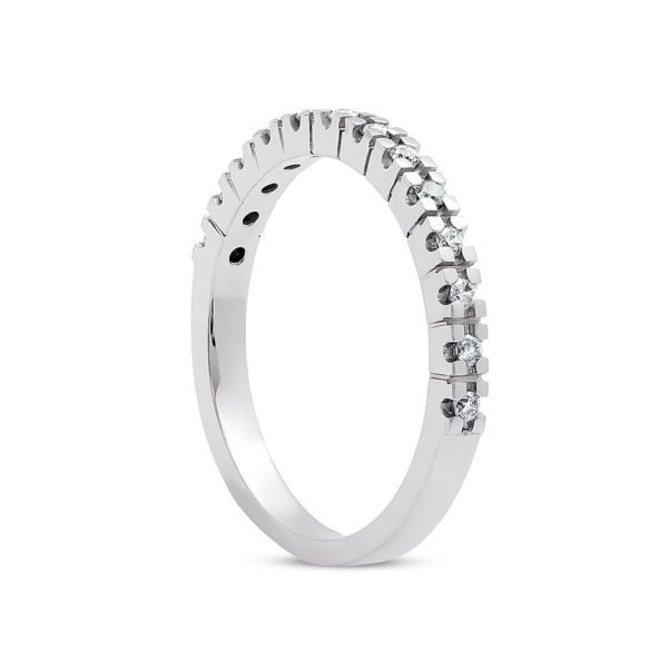 0.15 Ct F-G Color Diamond Half Band Eternity Wedding Ring - Image 2