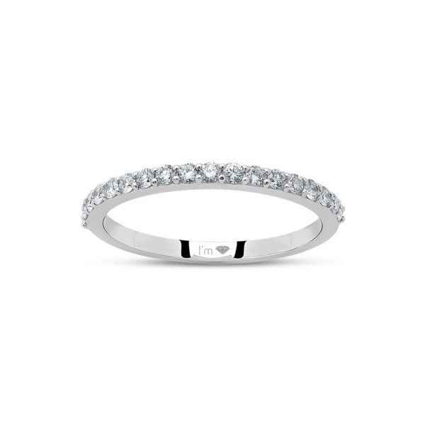 0.24 Ct F-G Color Diamond Half Band Eternity Wedding Ring