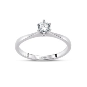 0.24 Ct F Color HRD Certified Diamond Solitaire Ring