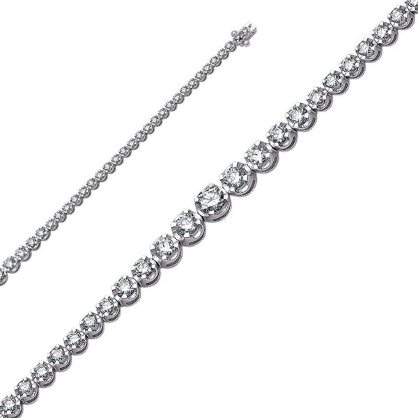 Outlet Diamond 2,16 Ct G-I Color Tennis Bracelet - Image 2