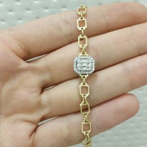 Outlet Diamond 0,36 Ct F-G Color Fantasy Baguette Bracelet