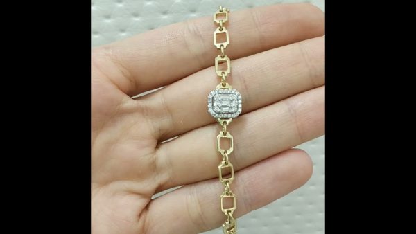 Outlet Diamond 0,36 Ct F-G Color Fantasy Baguette Bracelet