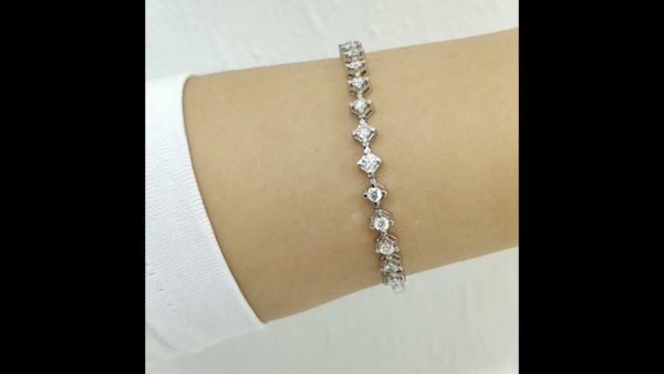 Outlet Diamond 0,98 Ct F-G Color Tennis Bracelet