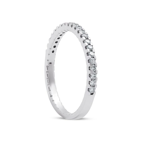 0.27 Ct F-G Color Diamond Half Band Eternity Wedding Ring - Image 2