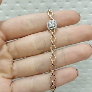 Outlet Diamond 0,25 Ct F-G Color Fantasy Rose Bracelet