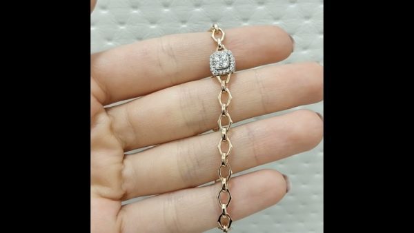 Outlet Diamond 0,25 Ct F-G Color Fantasy Rose Bracelet