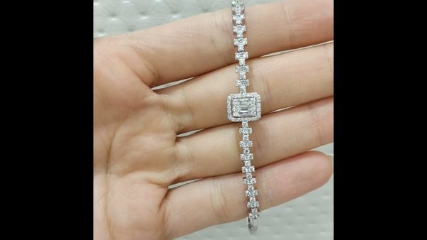 Outlet Diamond 1,25 Ct F-G Color Fantasy Baguette Bracelet