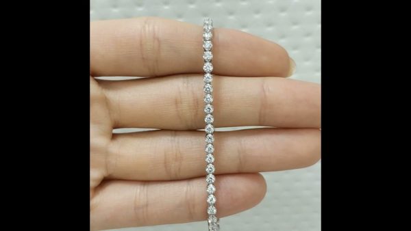 Outlet Diamond 2,17 Ct F-G Color Tennis Bracelet