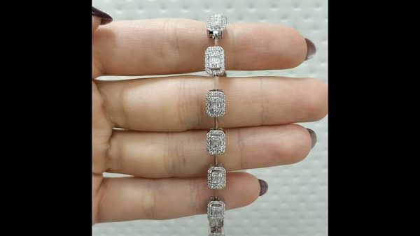 Outlet Diamond 2,38 Ct F-G Color Fantasy Baguette Bracelet