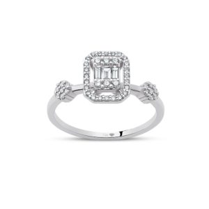 0.31 Ct F-G Color Diamond Baguette Ring