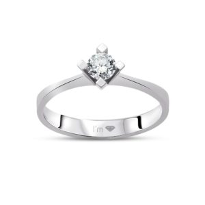 0.27 Ct E Color HRD Certified Diamond Solitaire Ring