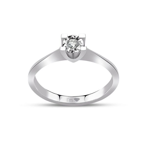 0.05 Ct G Color Diamond Magic Solitaire Ring