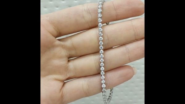 Outlet Diamond 2,71 Ct F-G Color Tennis Bracelet