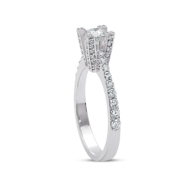 0.87 Ct F-G Color HRD Certified Diamond Solitaire Ring - Image 3