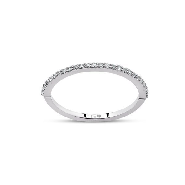 0.15 Ct F-G Color Diamond Half Band Eternity Wedding Ring