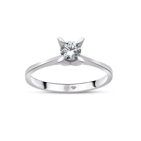 0.30 Ct E Color HRD Certified Diamond Solitaire Ring