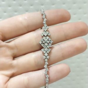 Outlet Diamond 1,45 Ct E-F Color HRD Certified Fantasy Bracelet