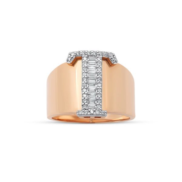 0.38 Ct E-F-G Color Diamond Baguette Ring