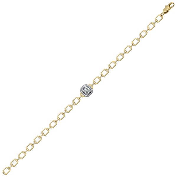 0.36 Ct F-G Color Diamond Baguette Bracelet - Image 2