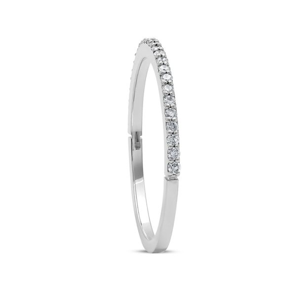 0.15 Ct F-G Color Diamond Half Band Eternity Wedding Ring - Image 2