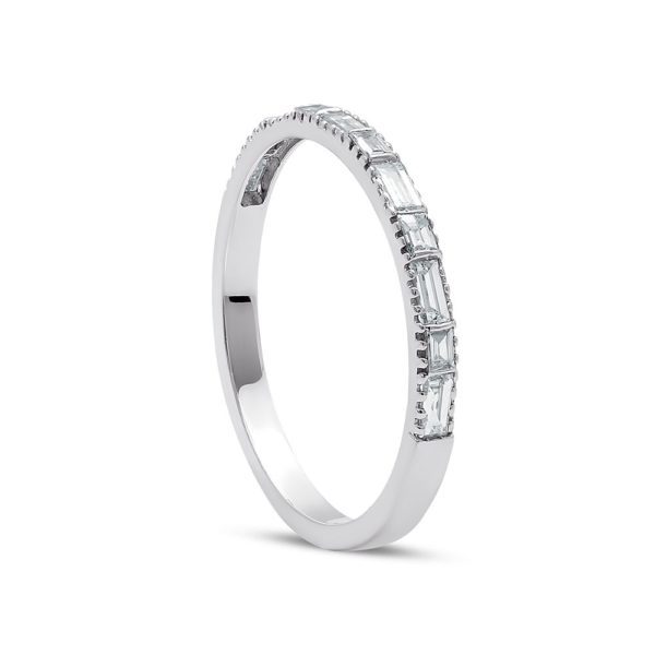 0.34 Ct F-G Color Diamond Baguette Ring - Image 2