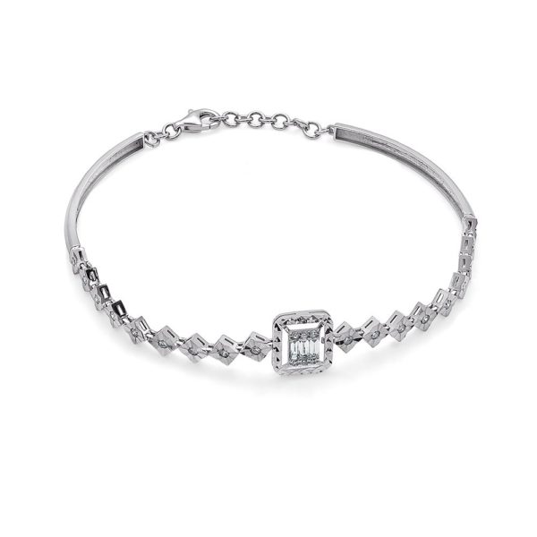 0.26 Ct F-G Color Diamond Baguette Bracelet - Image 2