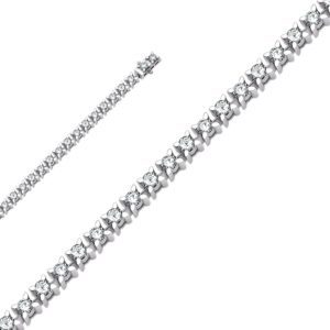 3.64 Ct H-I Color Diamond Tennis Bracelet