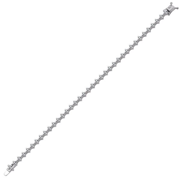 1.38 Ct F-G Color Diamond Tennis Bracelet - Image 2