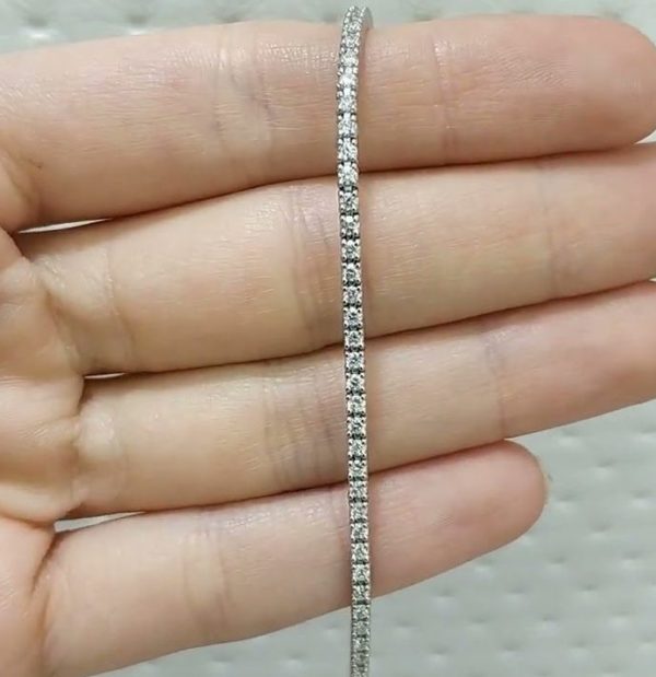 Outlet Diamond 1,51 Ct F-G Color Tennis Bracelet
