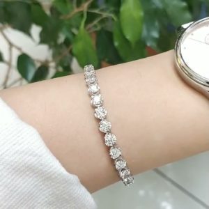 Outlet Diamond 7,24 Ct E-F Color Tennis Bracelet