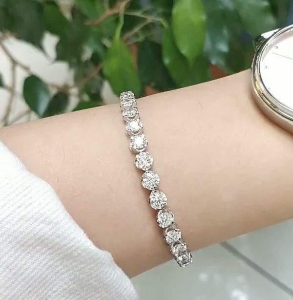 Outlet Diamond 7,24 Ct E-F Color Tennis Bracelet