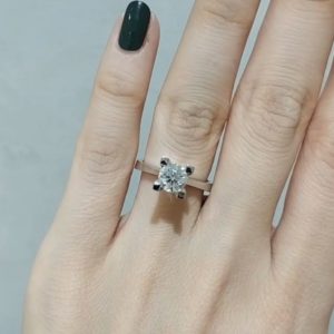 Outlet Diamond 1.00 Ct D Color GIA Certified Solitaire Ring