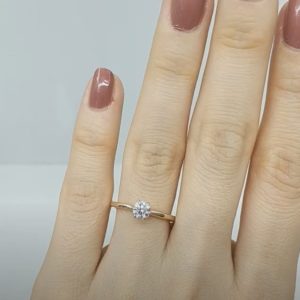 Outlet Diamond 0.40 Ct D Color HRD Certified Solitaire Ring