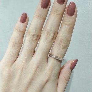 Outlet Diamond 0,34 Ct G-H Color Baguette Ring