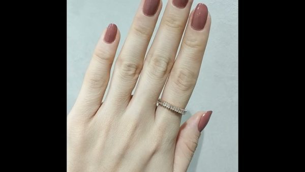 Outlet Diamond 0,34 Ct G-H Color Baguette Ring