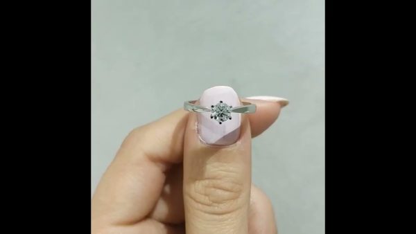 Outlet Diamond 0.40 Ct F Color HRD Certified Solitaire Ring