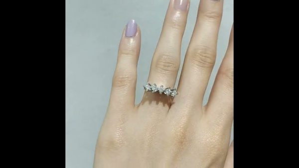 Outlet Diamond 0,45 Ct E-F Color Five Stone Ring