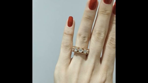 Outlet Diamond 0,53 Ct F-G Color Baguette Ring