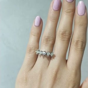 Outlet Diamond 0,65 Ct I-J Color Five Stone Ring