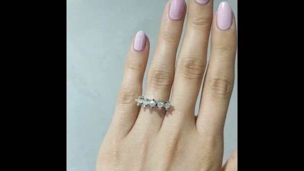 Outlet Diamond 0,65 Ct I-J Color Five Stone Ring