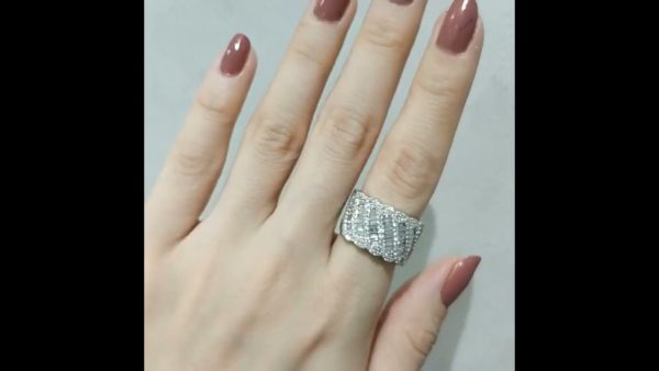Outlet Diamond 1,95 Ct F-G Color Baguette Ring
