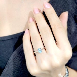 Outlet Pırlanta 1,04 Ct Aquamarine Yüzük