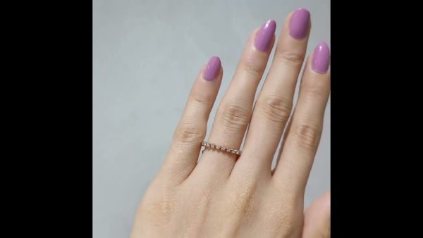 Outlet Diamond 0,18 Ct F-G Color Half Band Eternity Wedding Ring