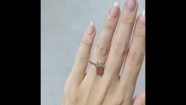 Outlet Diamond 0.24 Ct E Color HRD Certified Solitaire Ring