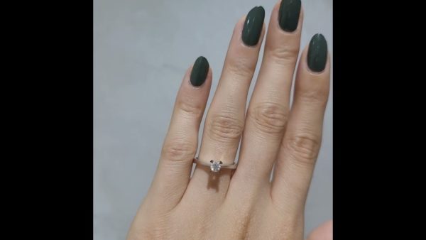 Outlet Diamond 0.24 Ct E Color HRD Certified Solitaire Ring
